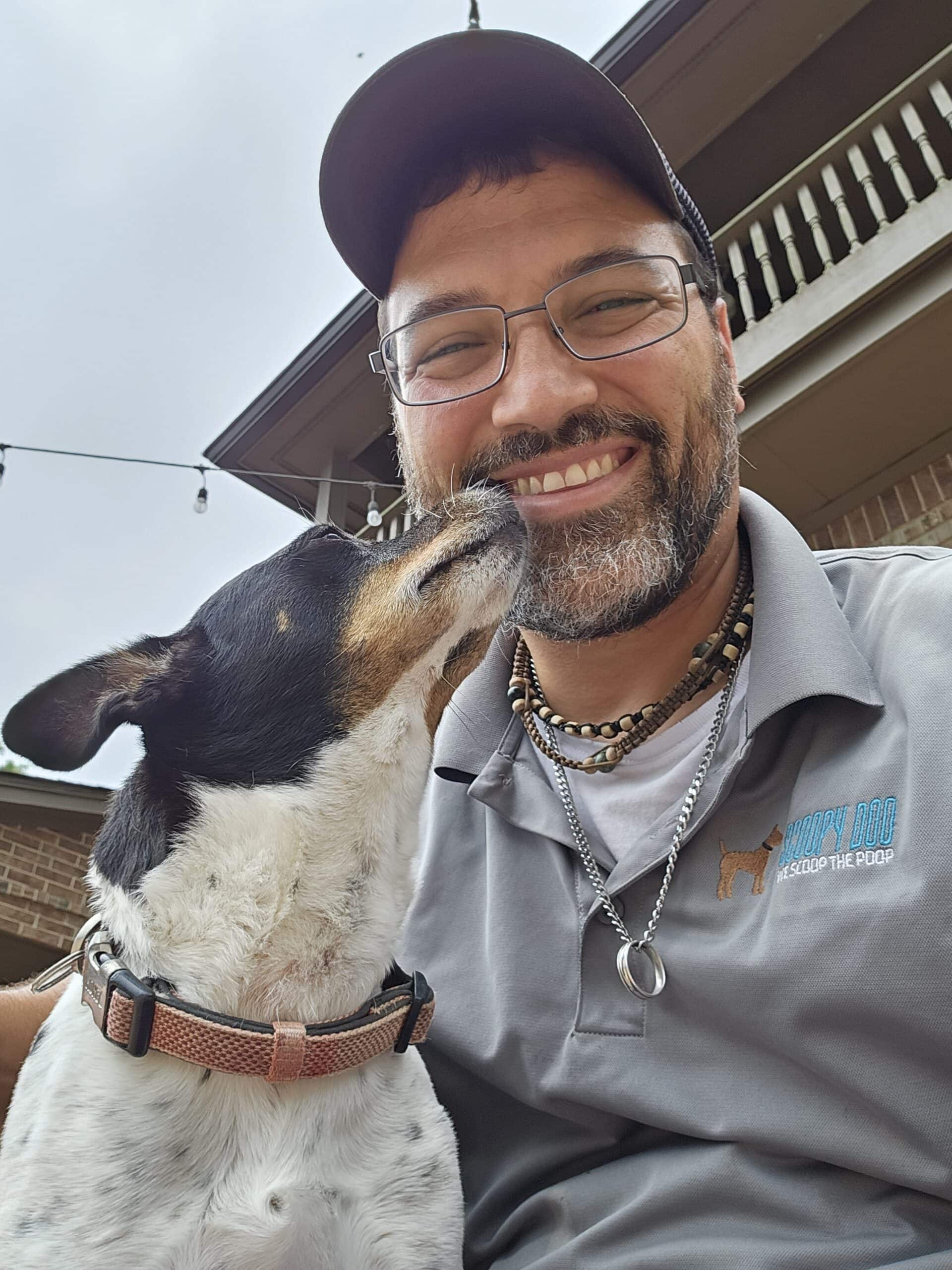 Daniel's Dog Doody team providing yard cleanup service