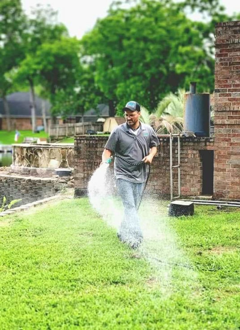 Daniel Monroe providing a first-time yard cleanup